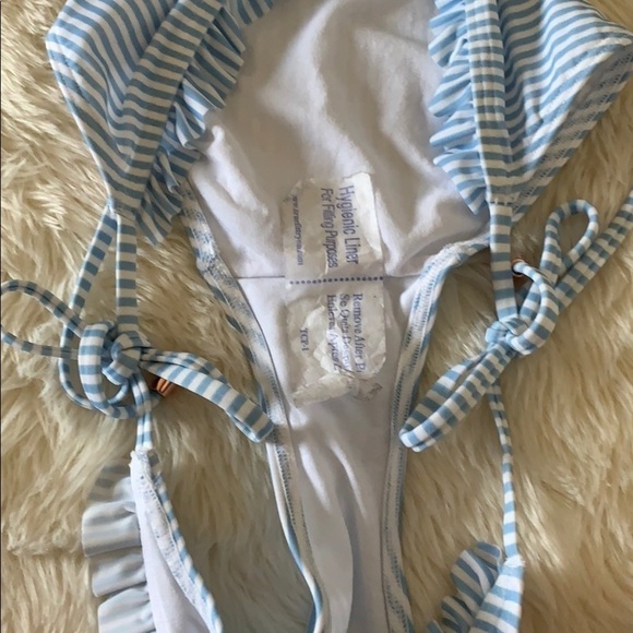 Ted Baker Ruffle Stripe Bikini Bottoms - Picture 6 of 7